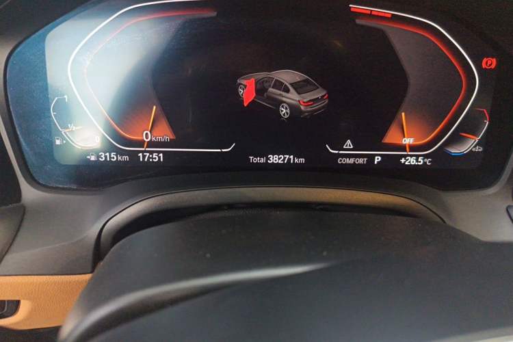 Used BMW 3 Series 2020 Restyled 325i M Sport Night Edition Package Odometer Close Up