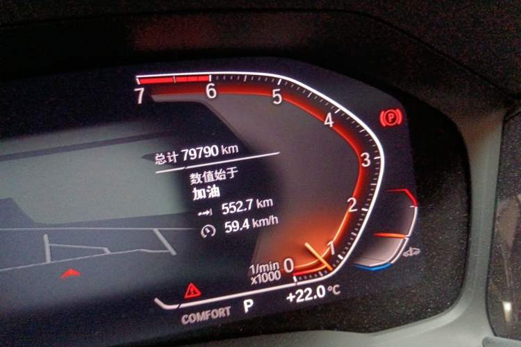 Used BMW 3 Series 2020 325Li M Sport Package Odometer Close Up