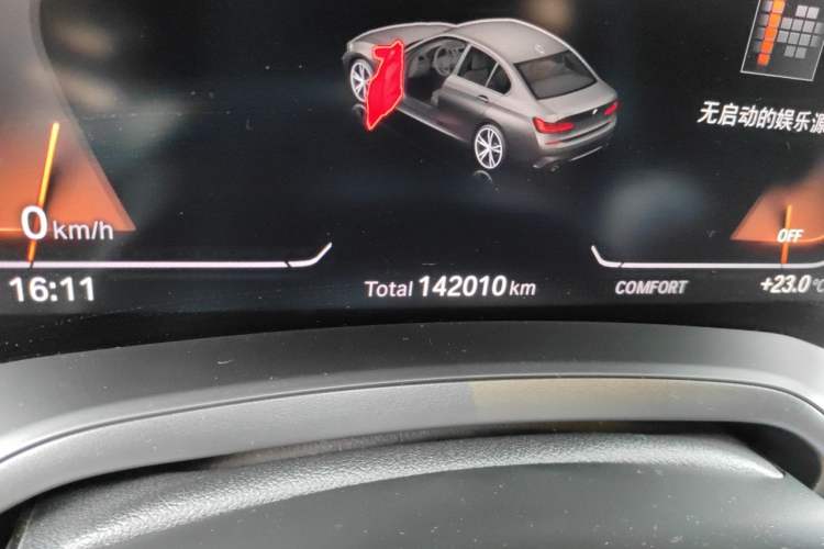 Used BMW 3 Series 2020 Restyled 325Li M Sport Package Odometer Close Up