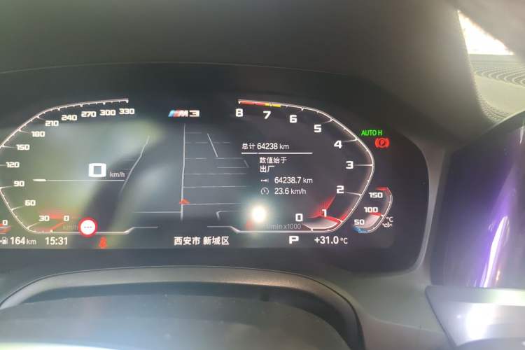 Used BMW 3 Series 2020 Restyled 325i M Sport Night Edition Package Odometer Close Up