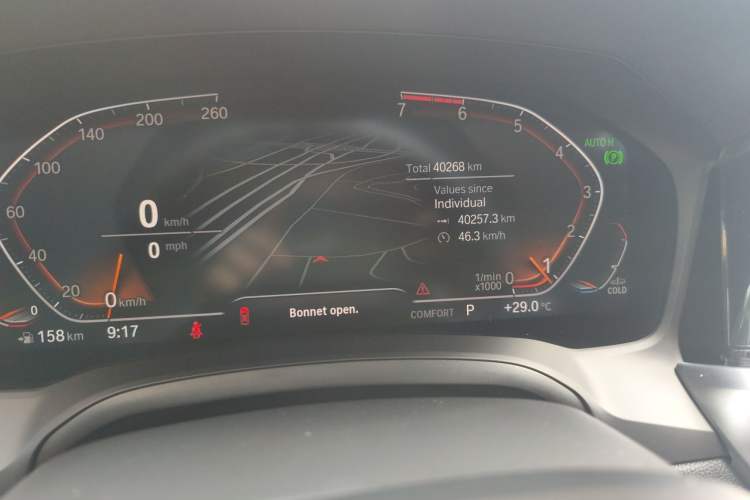 Used BMW 3 Series 2020 320Li M Sport Package Odometer Close Up