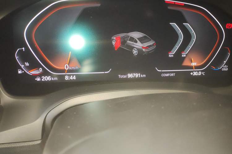 Used BMW 3 Series 2020 325i M Sport Package Odometer Close Up