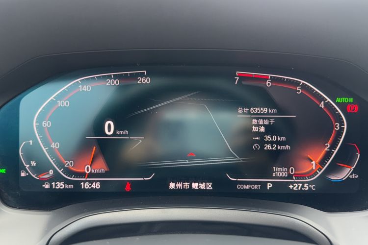 Used BMW 3 Series 2020 320Li M Sport Package Odometer Close Up