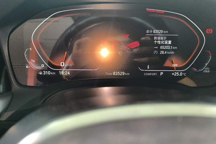 Used BMW 3 Series 2020 325Li M Sport Package Odometer Close Up
