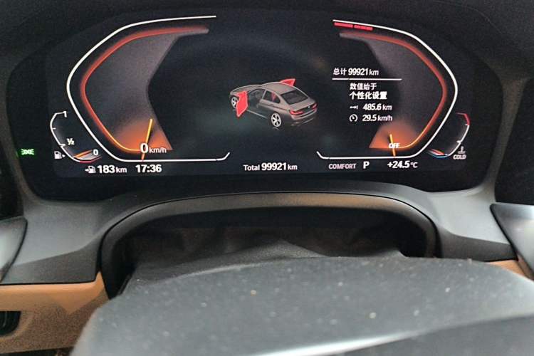 Used BMW 3 Series 2020 Restyled 325i M Sport Night Edition Package Odometer Close Up