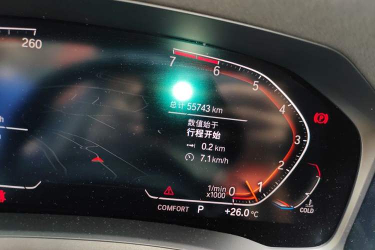 Used BMW 3 Series 2020 325Li M Sport Package Odometer Close Up