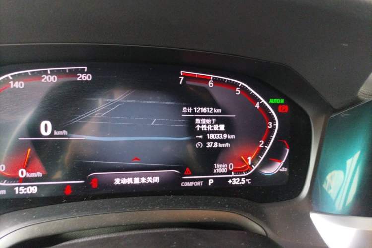 Used BMW 3 Series 2020 325Li M Sport Package Odometer Close Up