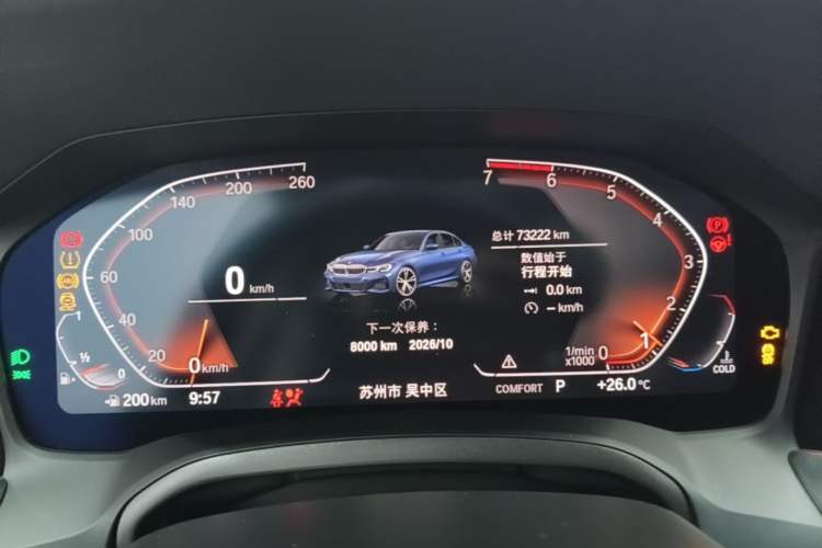 Used BMW 3 Series 2020 Facelifted 325Li M Sport Night Edition Package Odometer Close Up