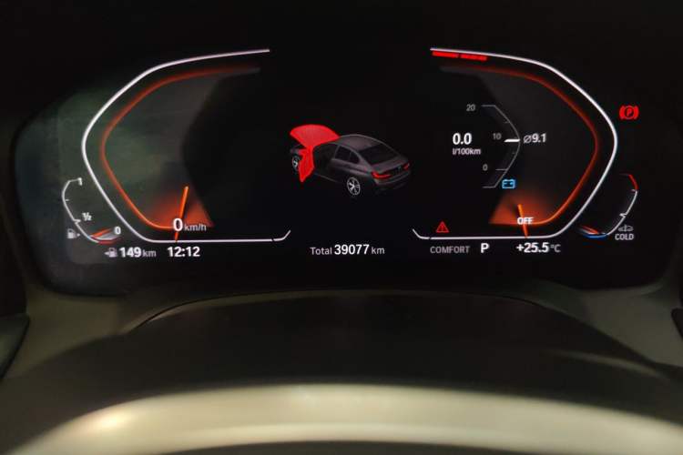 Used BMW 3 Series 2020 325Li M Sport Night Edition Package Odometer Close Up