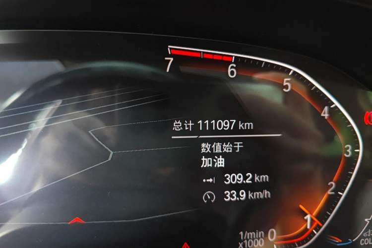 Used BMW 3 Series 2020 325Li M Sport Package Odometer Close Up