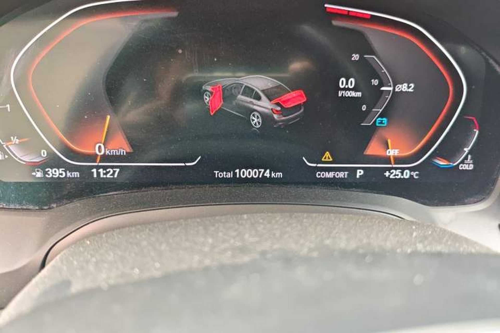 Used BMW 3 Series 2020 320Li M Sport Package Odometer Close Up