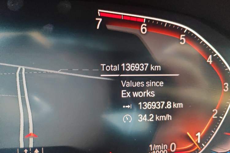 Used BMW 3 Series 2020 325Li M Sport Package Odometer Close Up