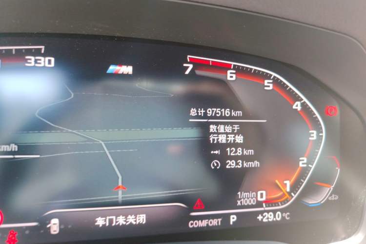 Used BMW 3 Series 2020 325Li M Sport Package Odometer Close Up