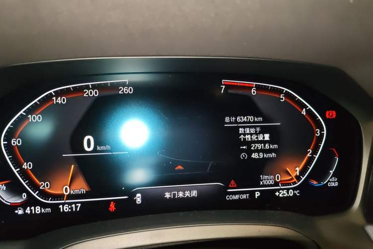 Used BMW 3 Series 2020 325Li First Edition Odometer Close Up