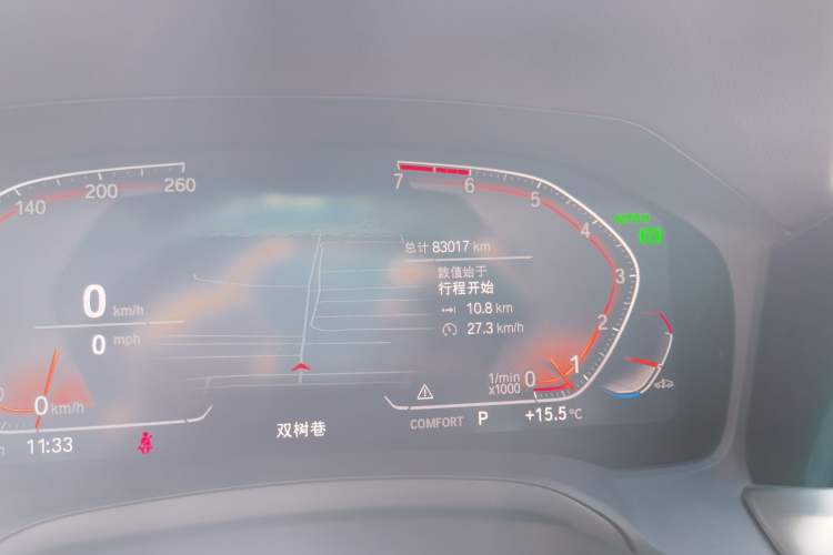 Used BMW 3 Series 2020 Restyled 325Li M Sport Package Odometer Close Up