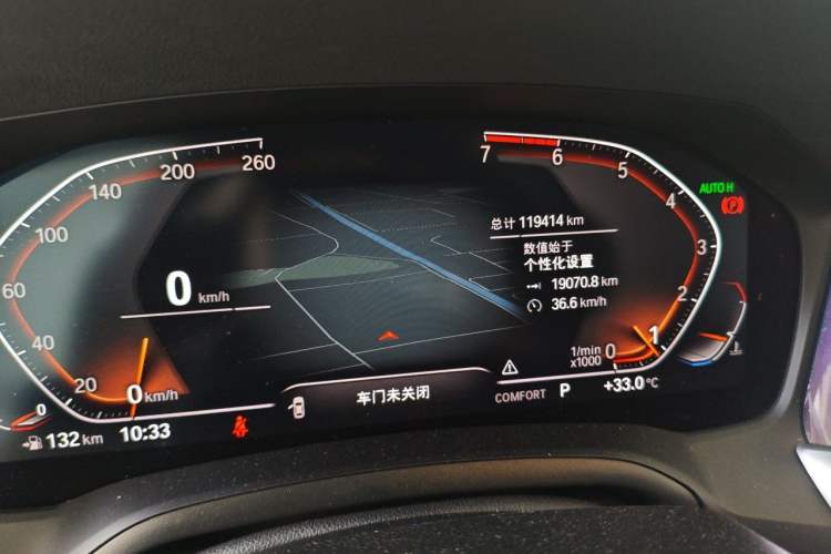 Used BMW 3 Series 2020 325Li M Sport Package Odometer Close Up