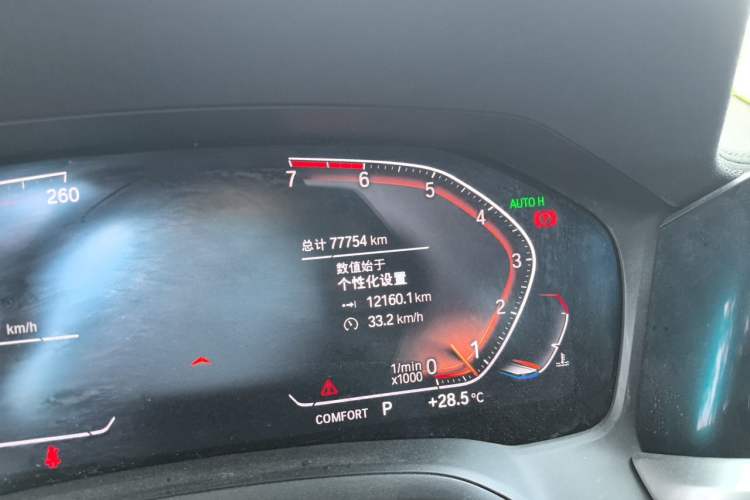 Used BMW 3 Series 2020 320Li M Sport Package Odometer Close Up