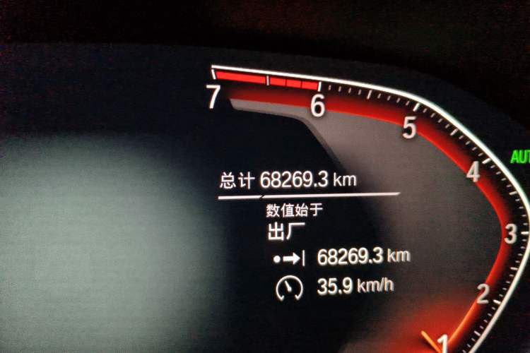 Used BMW 3 Series 2020 325Li First Edition Odometer Close Up