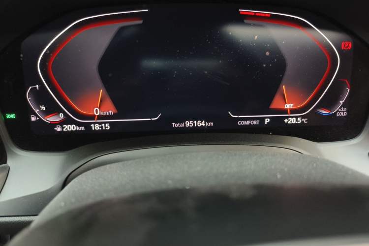 Used BMW 3 Series 2020 Restyled 325i M Sport Night Edition Package Odometer Close Up