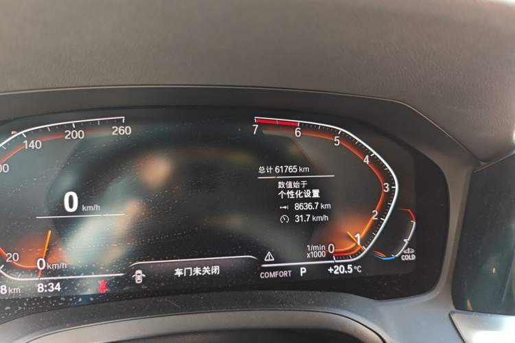 Used BMW 3 Series 2020 320Li M Sport Package Odometer Close Up