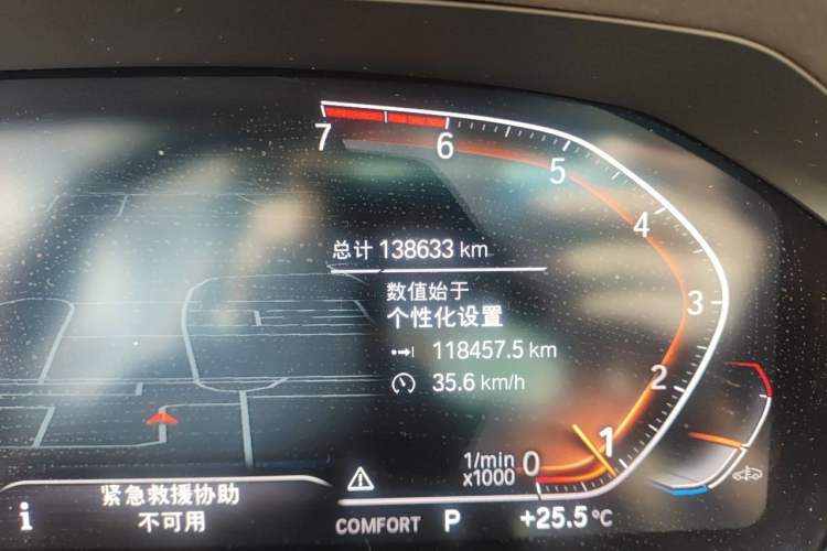 Used BMW 3 Series 2020 325Li M Sport Package Odometer Close Up