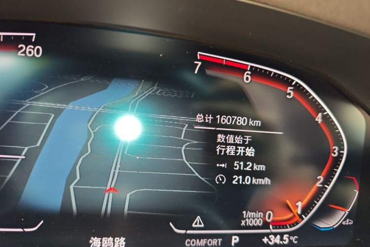 Used BMW 3 Series 2020 Facelifted 325Li M Sport Night Edition Package Odometer Close Up