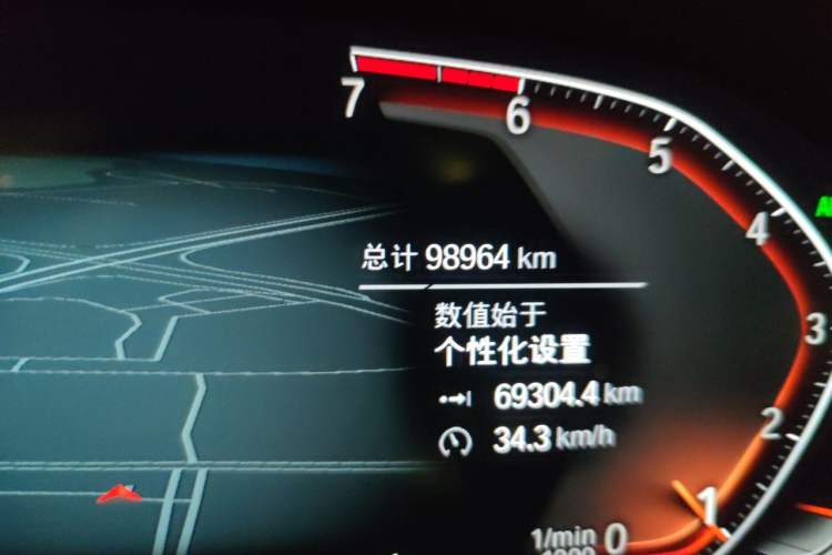 Used BMW 3 Series 2020 325Li First Edition Odometer Close Up