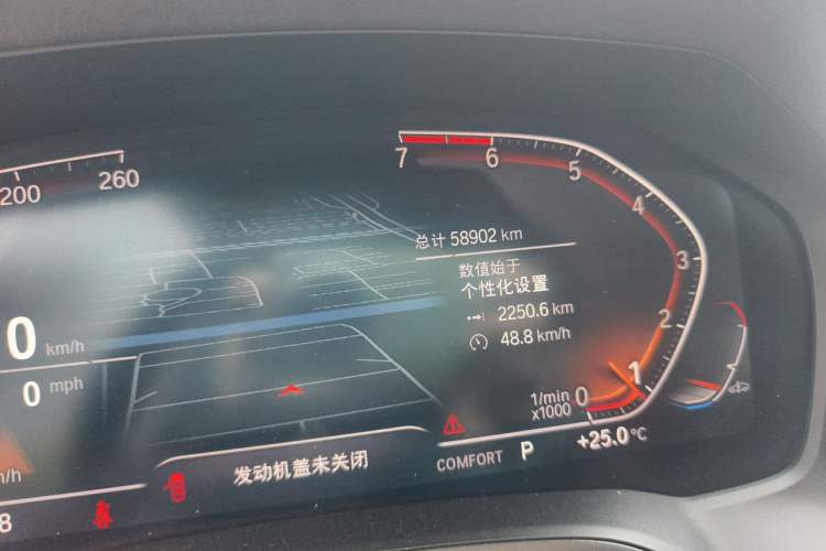 Used BMW 3 Series 2020 325Li M Sport Package Odometer Close Up
