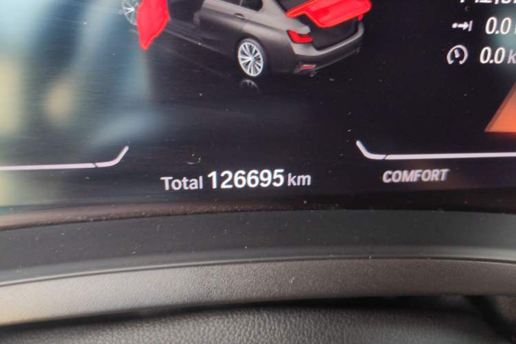 Used BMW 3 Series 2020 325Li First Edition Odometer Close Up