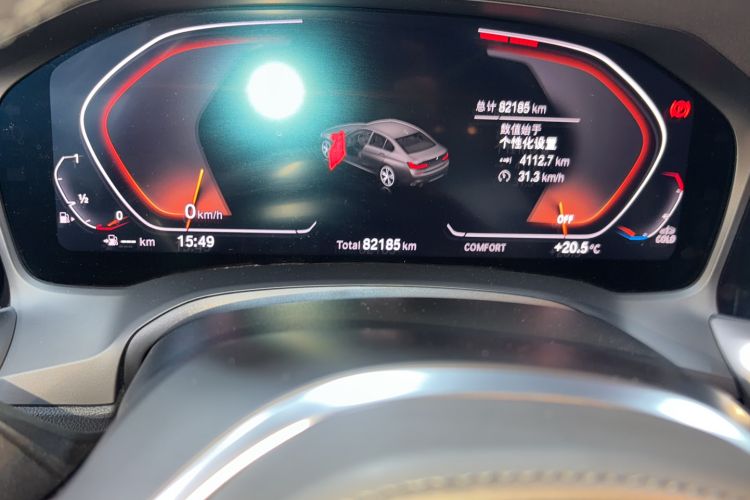 Used BMW 3 Series 2020 320Li M Sport Package Odometer Close Up