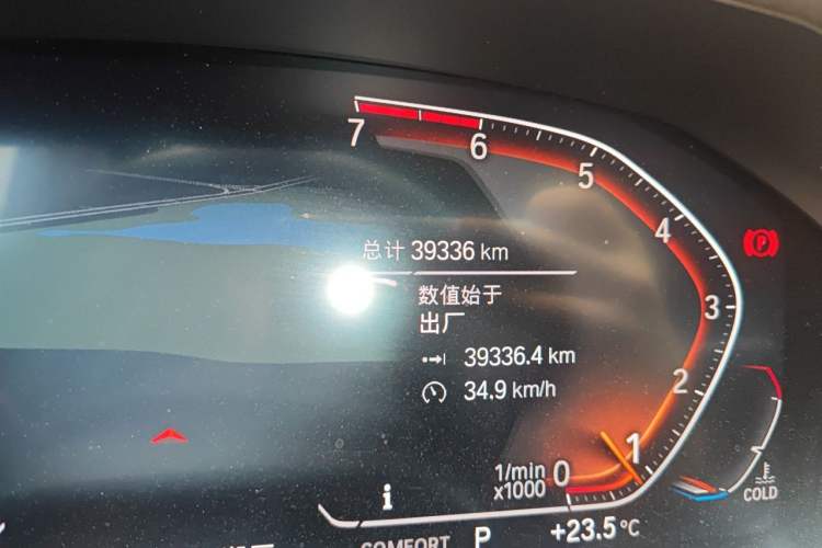 Used BMW 3 Series 2020 325i M Sport Package Odometer Close Up