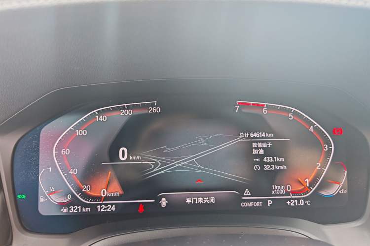 Used BMW 3 Series 2020 Restyled 325Li M Sport Package Odometer Close Up