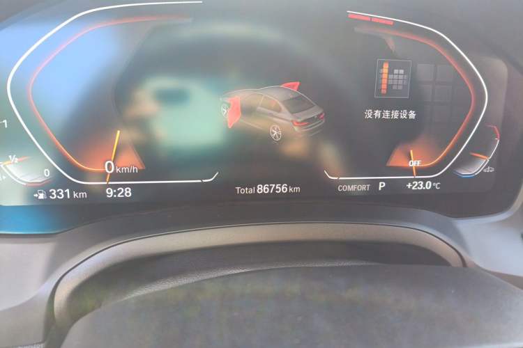 Used BMW 3 Series 2020 325Li M Sport Package Odometer Close Up