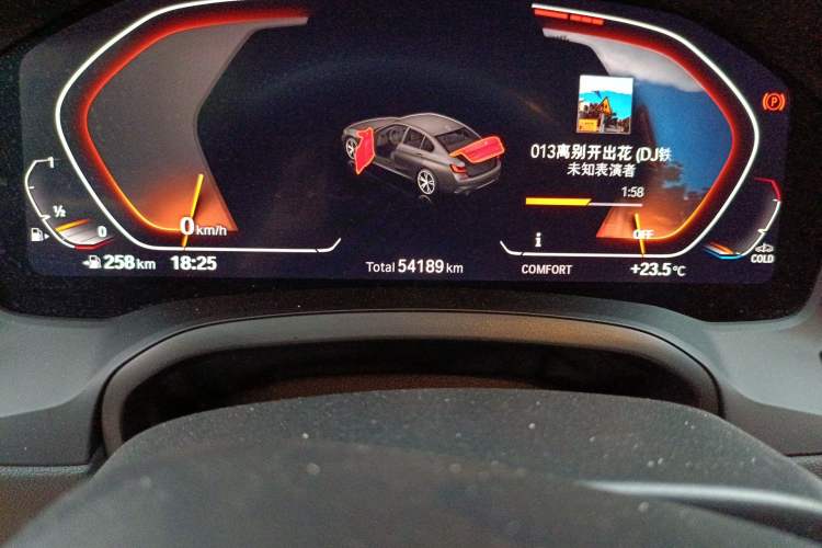 Used BMW 3 Series 2020 320Li M Sport Package Odometer Close Up