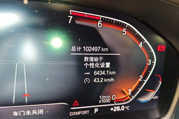 Used BMW 3 Series 2020 325Li First Edition Odometer Close Up