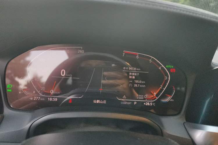 Used BMW 3 Series 2020 325Li First Edition Odometer Close Up