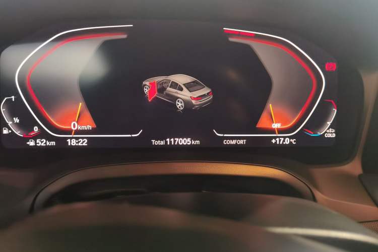 Used BMW 3 Series 2020 320Li M Sport Package Odometer Close Up