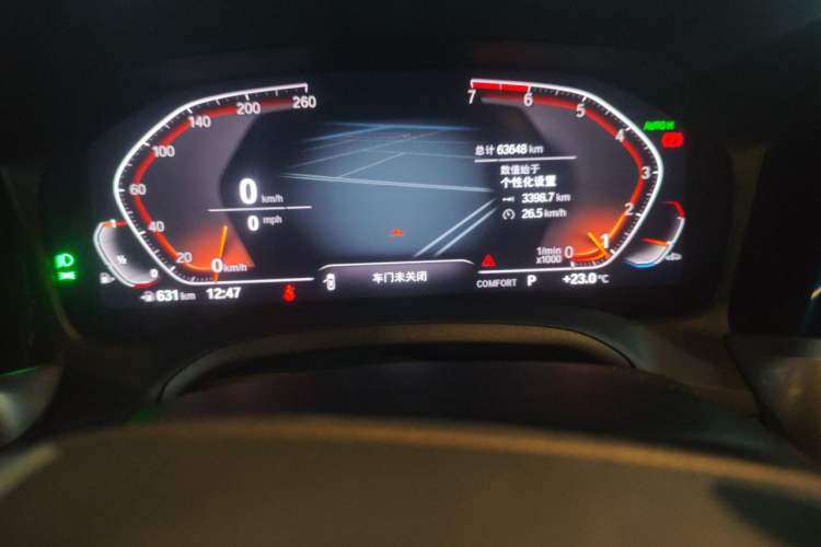Used BMW 3 Series 2020 325Li First Edition Odometer Close Up