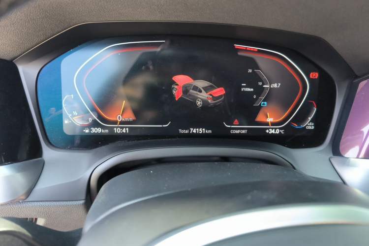 Used BMW 3 Series 2021 325Li M Sport Shadowline Package Odometer Close Up