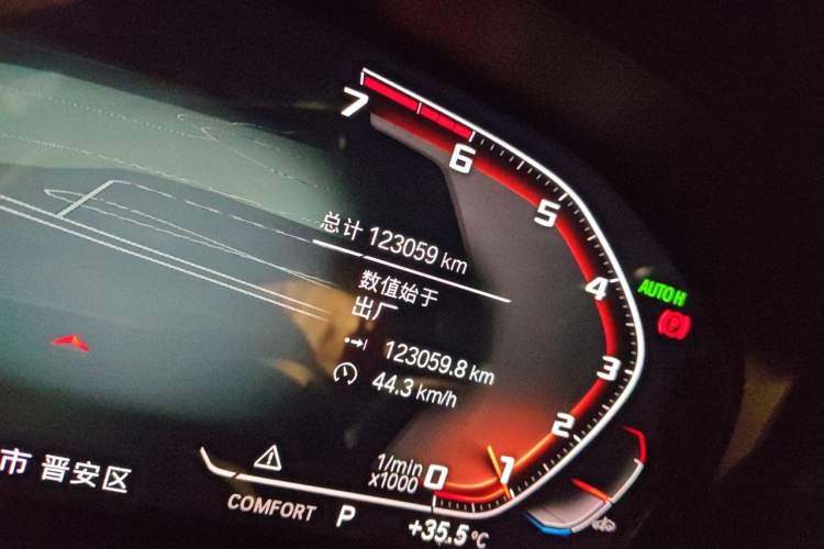 Used BMW 3 Series 2021 325i M Sport Night Edition package Odometer Close Up
