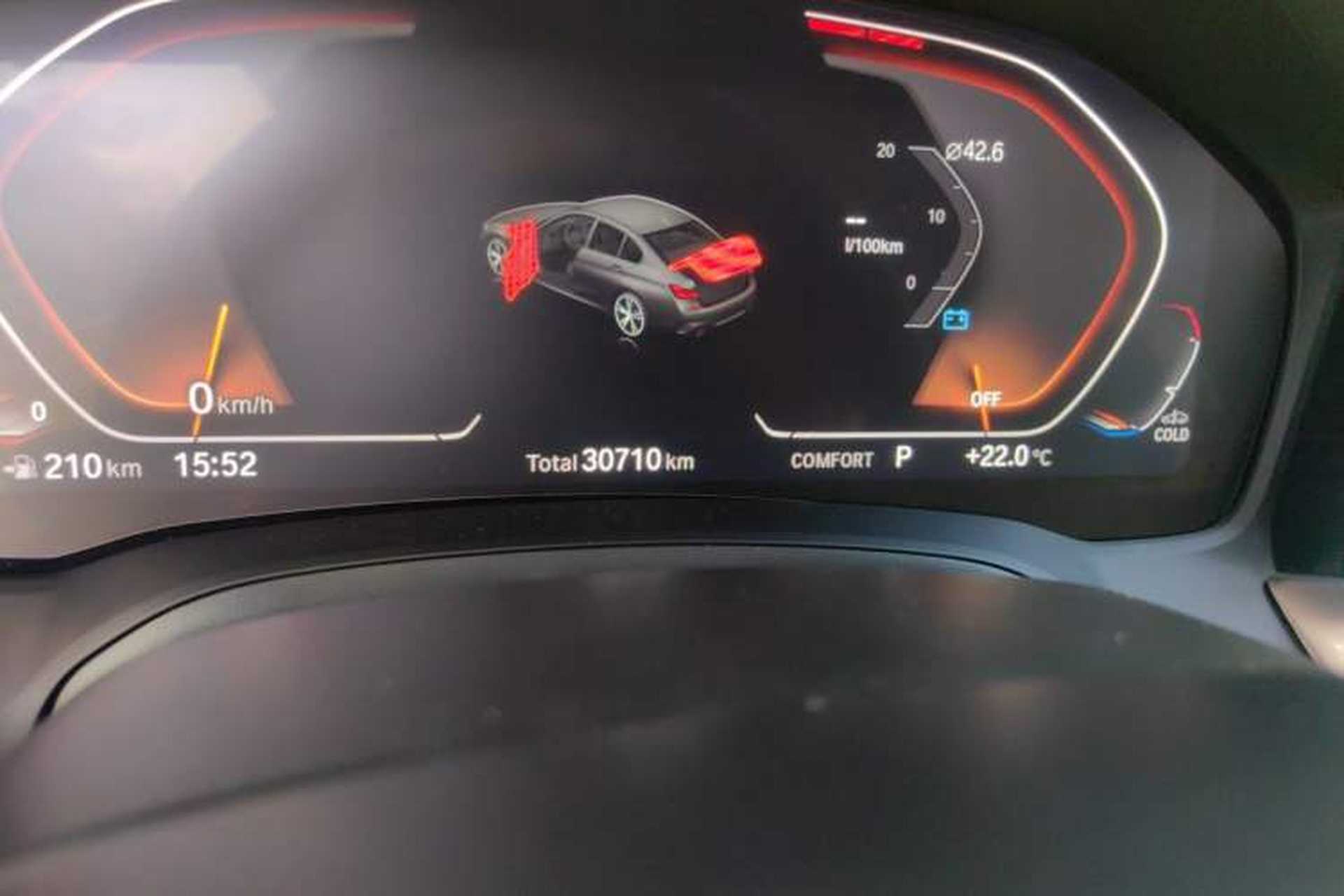 Used BMW 3 Series 2021 Restyled 325Li xDrive M Sport Package Odometer Close Up