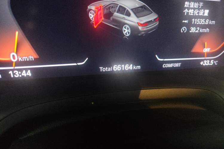 Used BMW 3 Series 2021 320Li M Sport Package Odometer Close Up