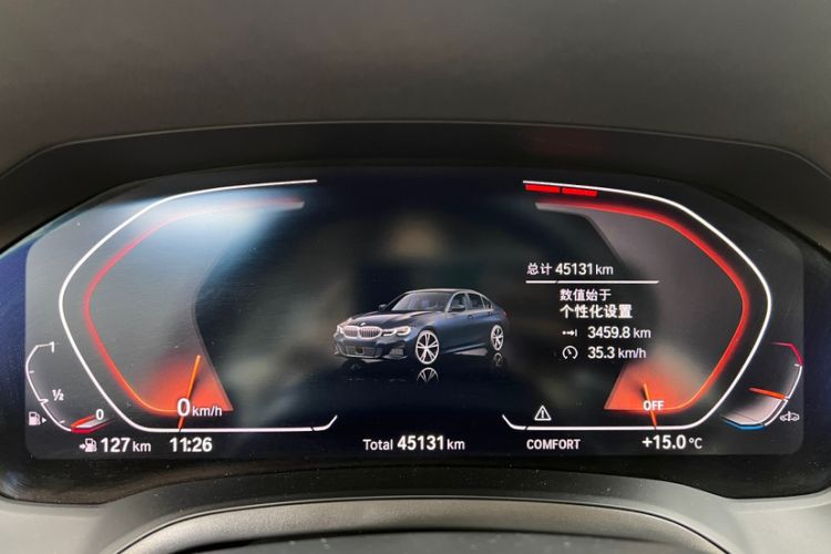 Used BMW 3 Series 2021 Facelifted 325Li M Sport Night Edition Package Odometer Close Up