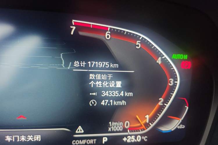 Used BMW 3 Series 2021 325i M Sport Night Edition package Odometer Close Up