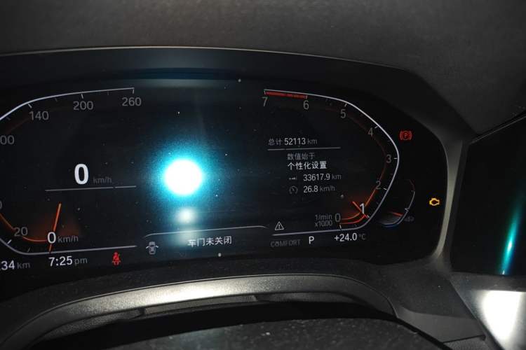 Used BMW 3 Series 2021 Second Facelift 325i M Sport Night Edition Package Odometer Close Up