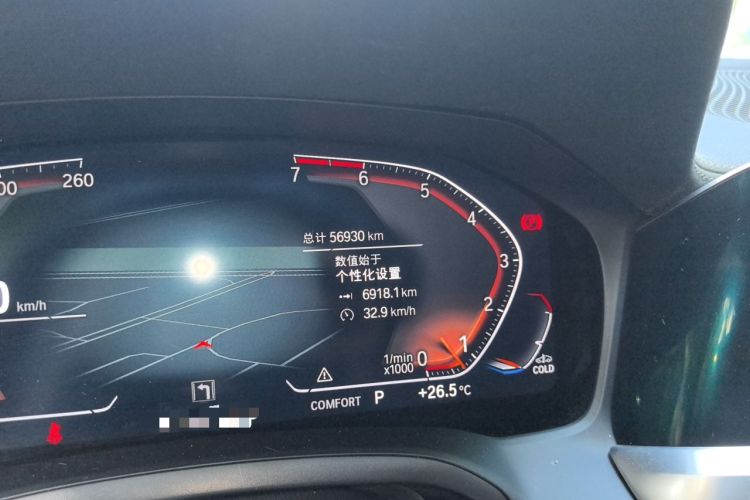 Used BMW 3 Series 2021 325i M Sport Package Odometer Close Up
