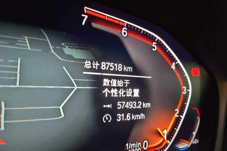 Used BMW 3 Series 2021 325i M Sport Night Edition package Odometer Close Up