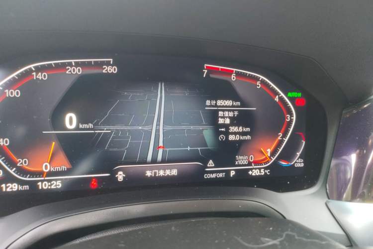 Used BMW 3 Series 2021 325Li M Sport Package Odometer Close Up