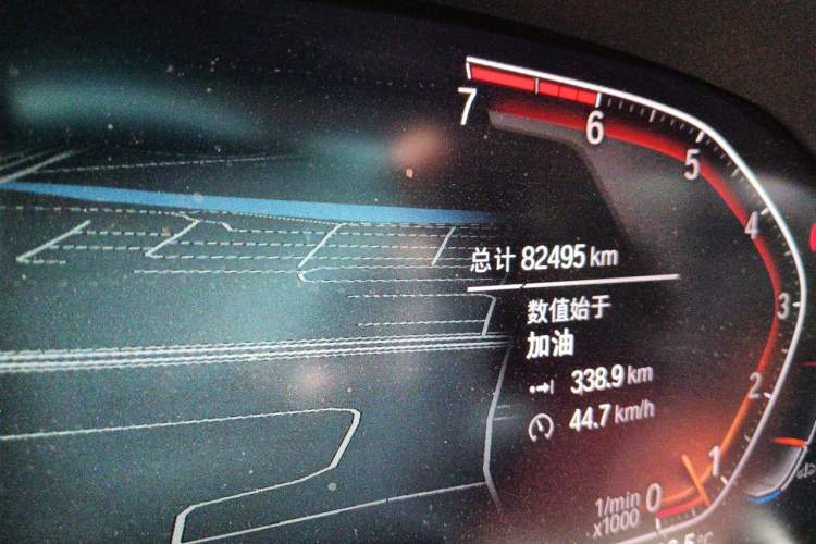Used BMW 3 Series 2021 325i M Sport Night Edition package Odometer Close Up