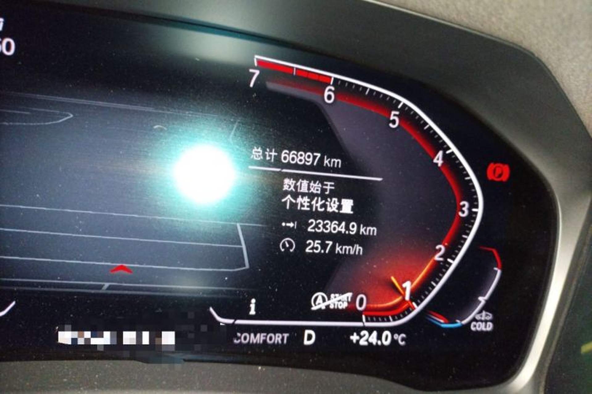Used BMW 3 Series 2021 325Li M Sport Shadowline Package Odometer Close Up